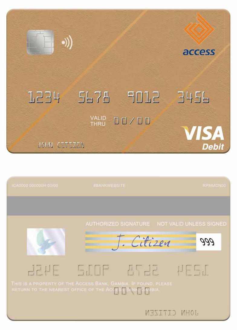 Gambia Access Bank visa debit card